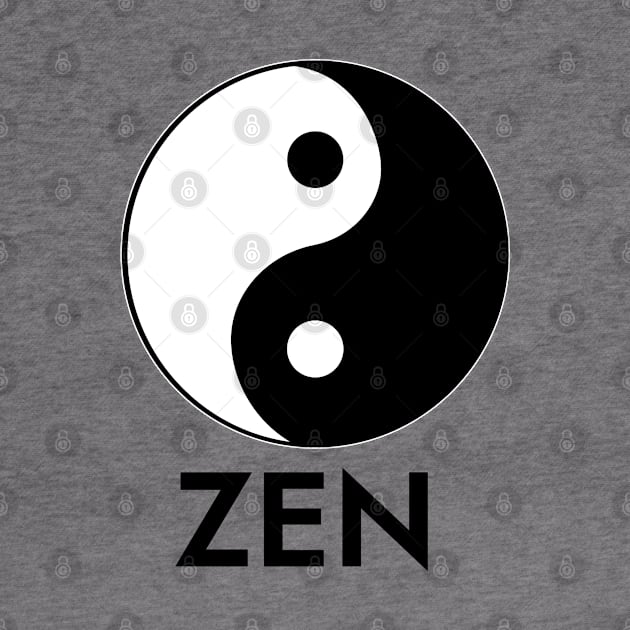 Zen Yin Yang Design on White. by Hotshots